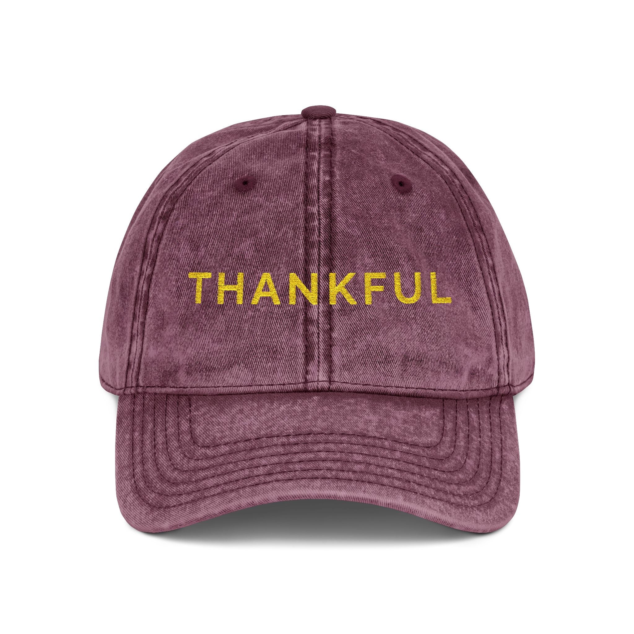 Thankful - Vintage Embroidered Cap