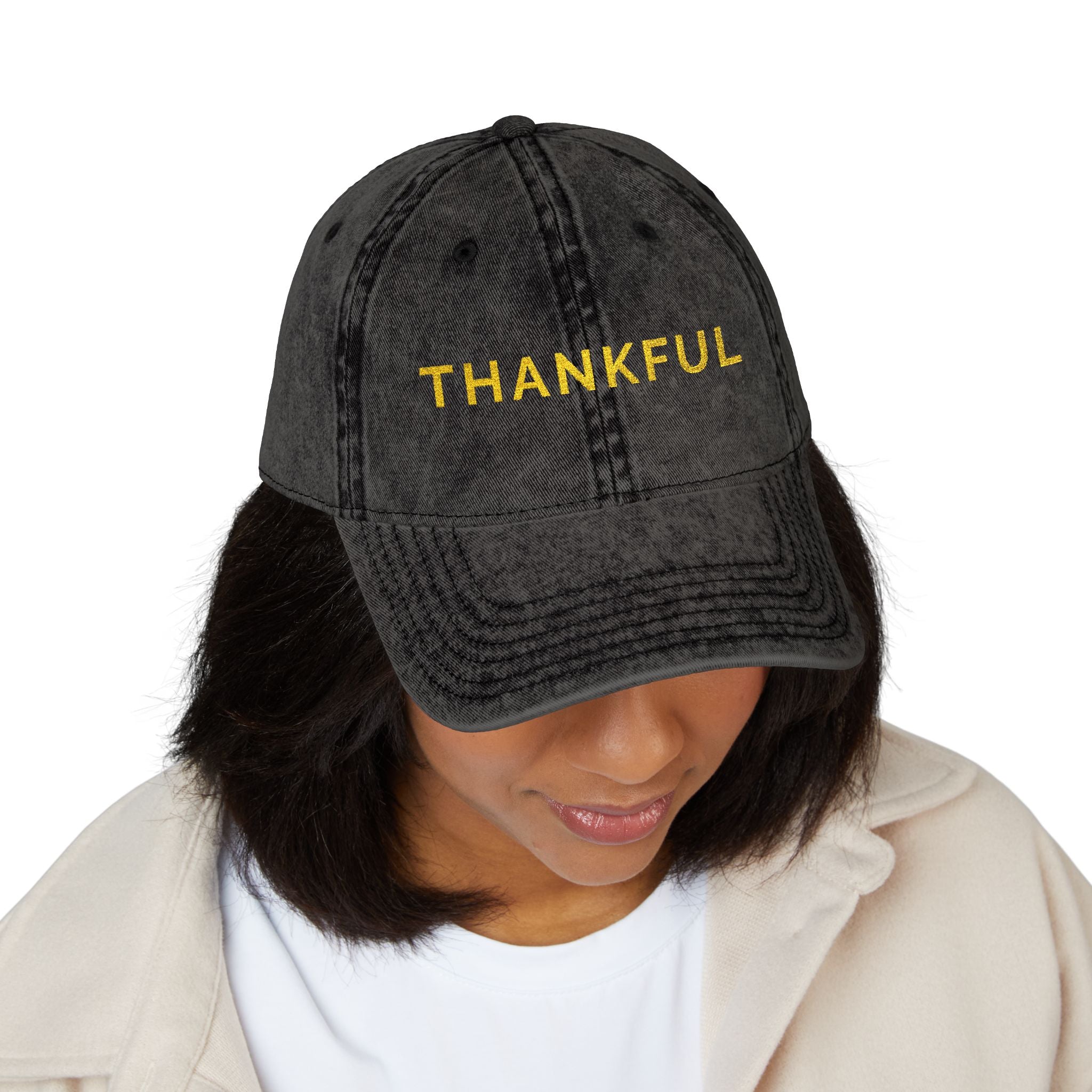 Thankful - Vintage Embroidered Cap